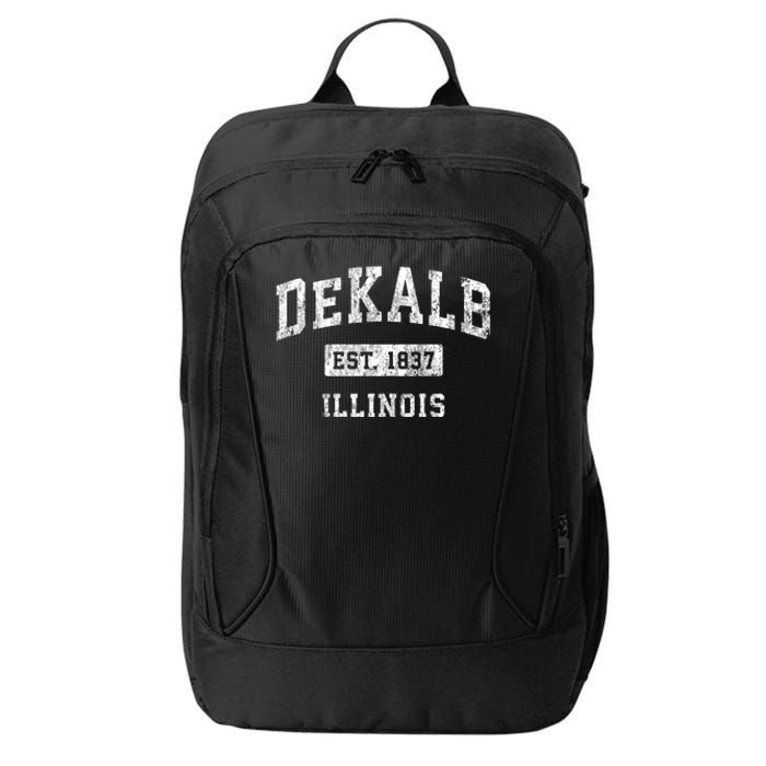 Dekalb Illinois Il Vintage Established Sports City Backpack