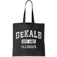 Dekalb Illinois Il Vintage Established Sports Tote Bag