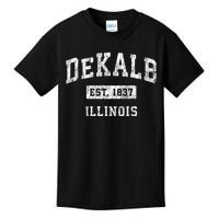 Dekalb Illinois Il Vintage Established Sports Kids T-Shirt