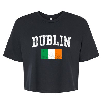 Dublin Ireland Irish Flag St Patrick's Day Men Women Kids Gift Bella+Canvas Jersey Crop Tee