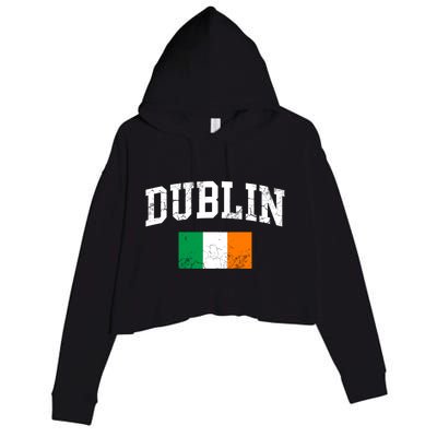 Dublin Ireland Irish Flag St Patrick's Day Men Women Kids Gift Crop Fleece Hoodie