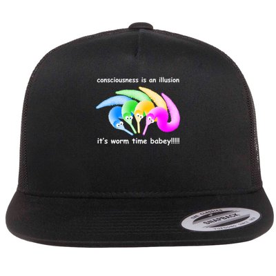 Death Is Inevitable Magic Worm On A String Meme Flat Bill Trucker Hat
