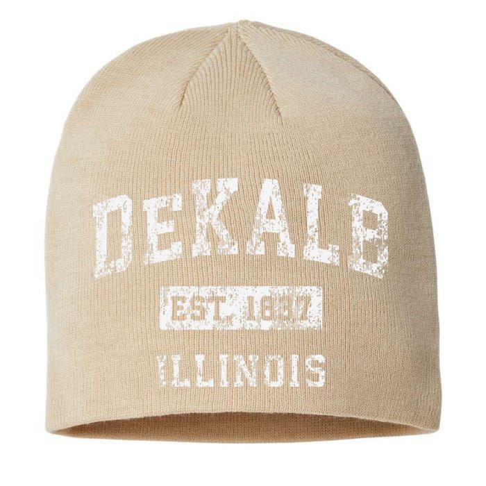 Dekalb Illinois Il Vintage Established Sustainable Beanie