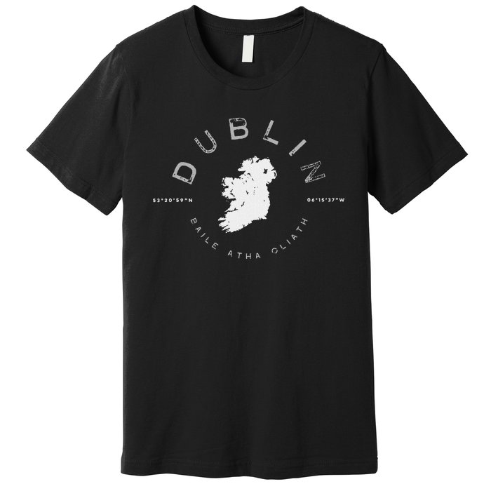 Dublin Ireland Irish Retro Vintage Graphic Premium T-Shirt