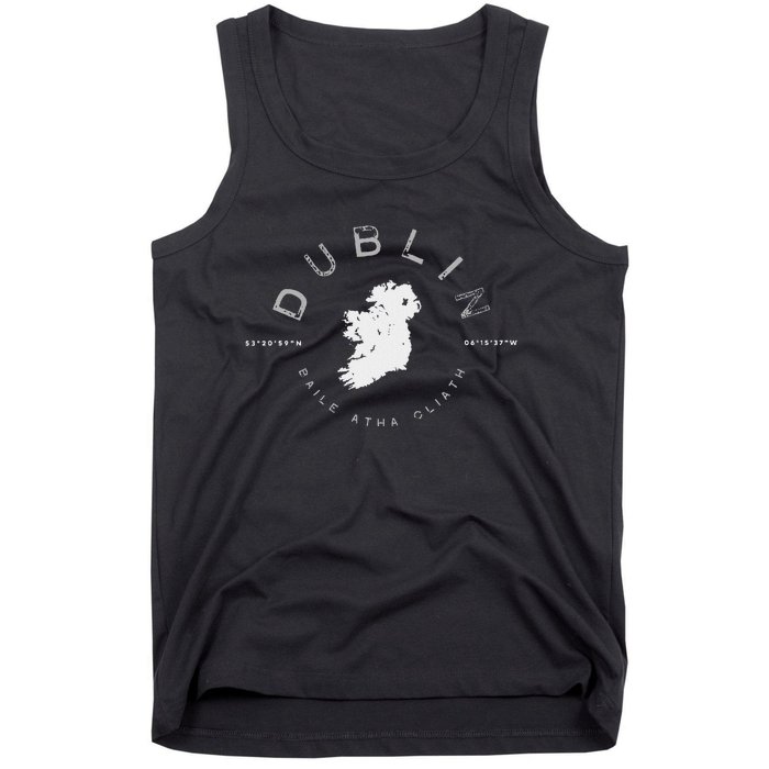 Dublin Ireland Irish Retro Vintage Graphic Tank Top