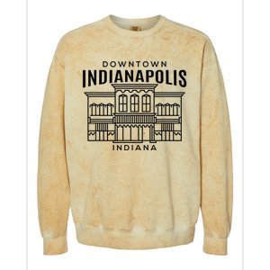 Downtown Indianapolis In Colorblast Crewneck Sweatshirt