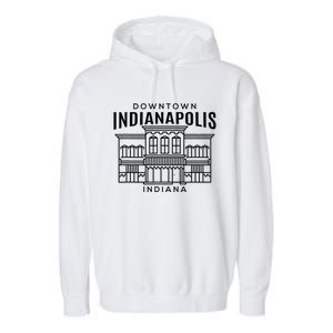 Downtown Indianapolis In Garment-Dyed Fleece Hoodie