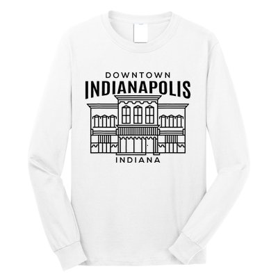 Downtown Indianapolis In Long Sleeve Shirt