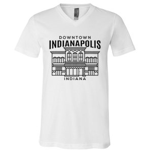 Downtown Indianapolis In V-Neck T-Shirt