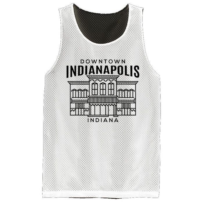 Downtown Indianapolis In Mesh Reversible Basketball Jersey Tank