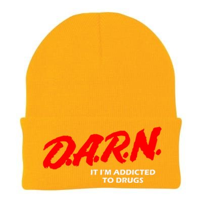 D.A.R.N. It IM Addicted To Drugs Funny Sarcastic Trending Knit Cap Winter Beanie