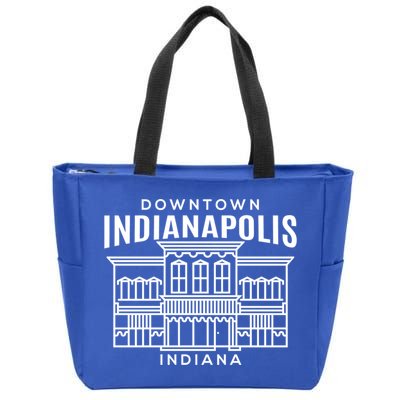 Downtown Indianapolis In Funny Gift Zip Tote Bag