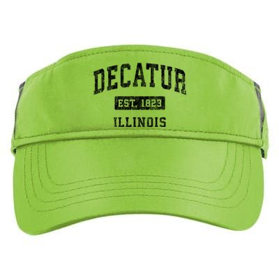 Decatur Illinois Il Vintage Established Sports Adult Drive Performance Visor