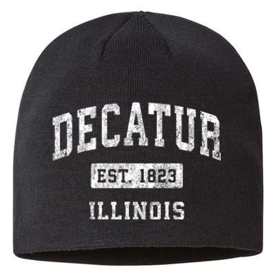 Decatur Illinois Il Vintage Established Sports Sustainable Beanie