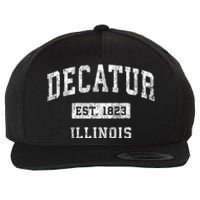 Decatur Illinois Il Vintage Established Sports Wool Snapback Cap