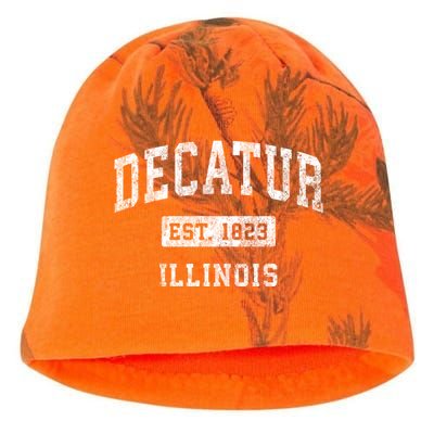 Decatur Illinois Il Vintage Established Sports Kati - Camo Knit Beanie