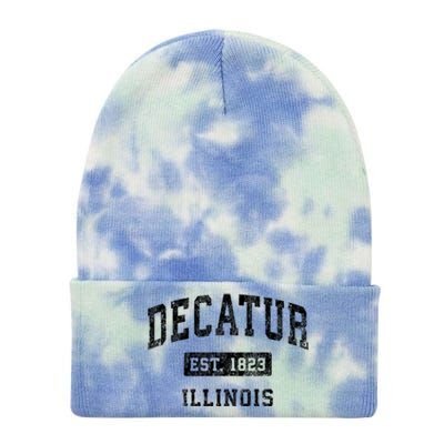 Decatur Illinois Il Vintage Established Sports Tie Dye 12in Knit Beanie