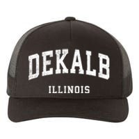 Dekalb Illinois Il Vintage Athletic Sports Design Yupoong Adult 5-Panel Trucker Hat