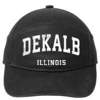 Dekalb Illinois Il Vintage Athletic Sports Design 7-Panel Snapback Hat