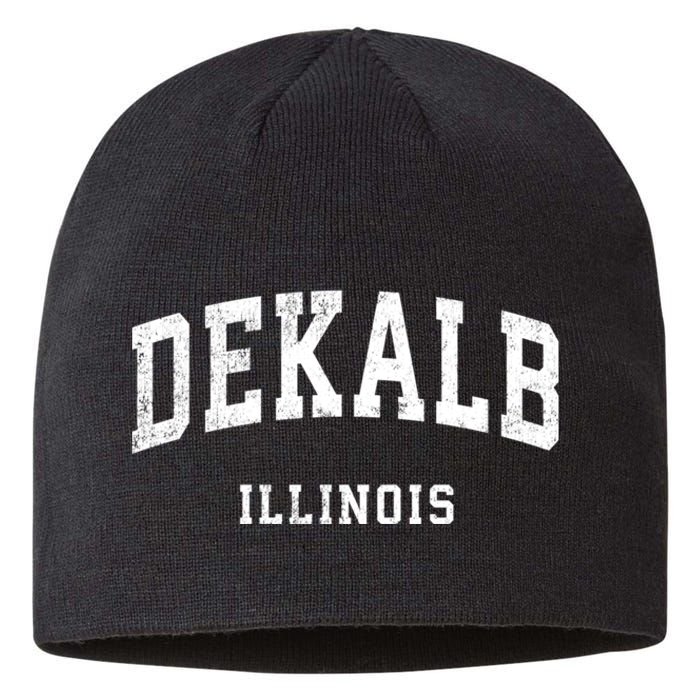 Dekalb Illinois Il Vintage Athletic Sports Design Sustainable Beanie