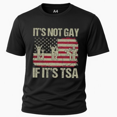 Distressed It Is Not Gay If ItS Tsa Funny Security Performance Shirt