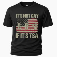 Distressed It Is Not Gay If ItS Tsa Funny Security Performance Shirt