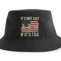 Distressed It Is Not Gay If ItS Tsa Funny Security Sustainable Bucket Hat