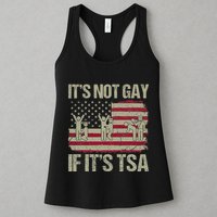 Distressed It Is Not Gay If ItS Tsa Funny Security Womens Tank Top