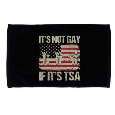 Distressed It Is Not Gay If ItS Tsa Funny Security Microfiber Hand Towel