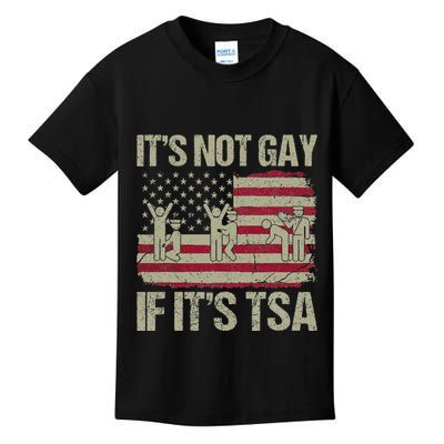 Distressed It Is Not Gay If ItS Tsa Funny Security Kids T-Shirt