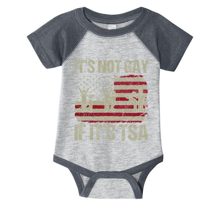 Distressed It Is Not Gay If ItS Tsa Funny Security Infant Baby Jersey Bodysuit