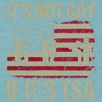 Distressed It Is Not Gay If ItS Tsa Funny Security Sueded Cloud Jersey T-Shirt