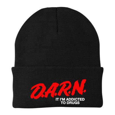 D.A.R.N. It Im Addicted To Drugs Funny D.A.R Joke Saying Knit Cap Winter Beanie