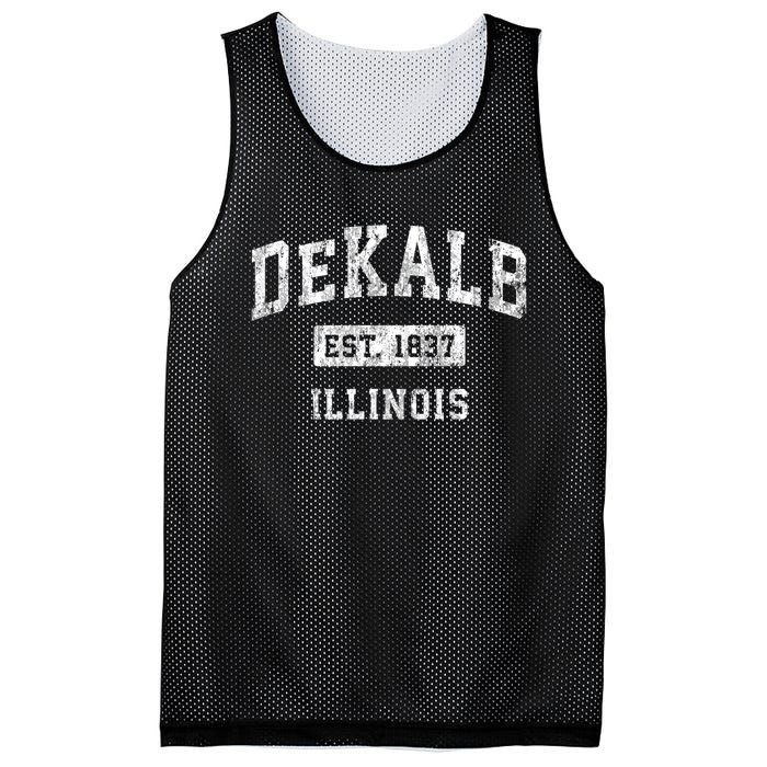 Dekalb Illinois Il Vintage Established Sports Mesh Reversible Basketball Jersey Tank