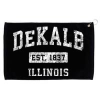 Dekalb Illinois Il Vintage Established Sports Grommeted Golf Towel