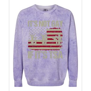 Distressed It Is Not Gay If ItS Tsa Colorblast Crewneck Sweatshirt