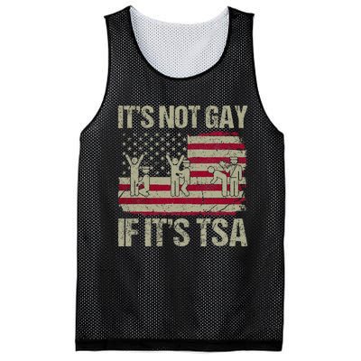 Distressed It Is Not Gay If ItS Tsa Funny Security Mesh Reversible Basketball Jersey Tank