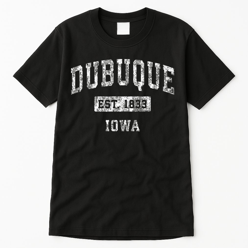 Dubuque Iowa Ia Vintage Established Sports Design Tall T-Shirt