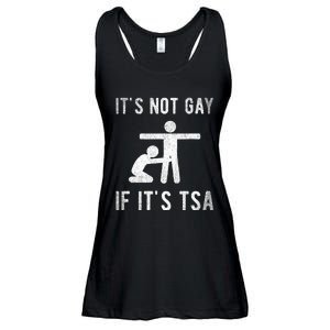 Distressed It Is Not Gay If ItS Tsa Outfit Funny Security Ladies Essential Flowy Tank