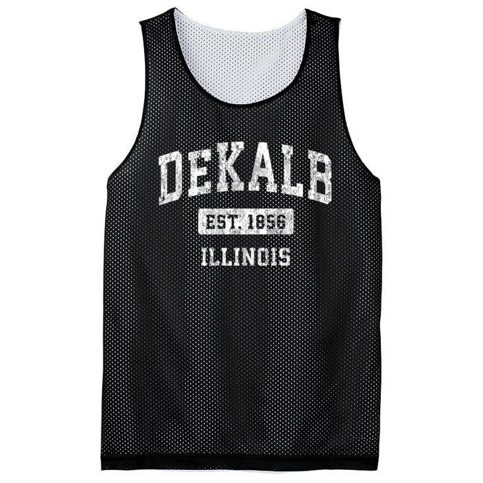 Dekalb Illinois Il Vintage Sports Design Mesh Reversible Basketball Jersey Tank