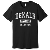 Dekalb Illinois Il Vintage Sports Design Premium T-Shirt