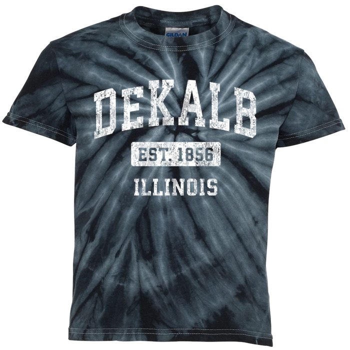 Dekalb Illinois Il Vintage Sports Design Kids Tie-Dye T-Shirt