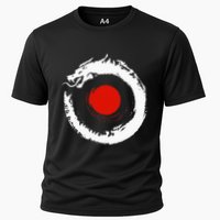 Dragon In Japanese Zen Buddhist Enso Circle Cooling Performance Crew T-Shirt