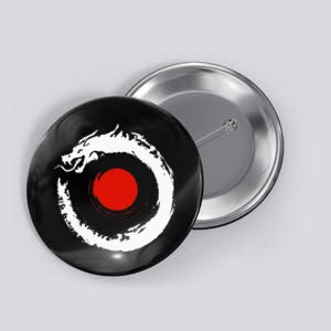 Dragon In Japanese Zen Buddhist Enso Circle Button