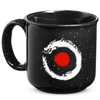 Dragon In Japanese Zen Buddhist Enso Circle 15oz Campfire Ceramic Mug