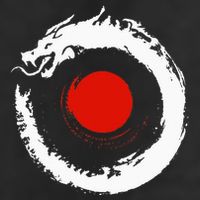 Dragon In Japanese Zen Buddhist Enso Circle 15oz Campfire Ceramic Mug