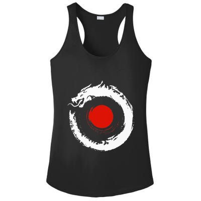 Dragon In Japanese Zen Buddhist Enso Circle Ladies PosiCharge Competitor Racerback Tank