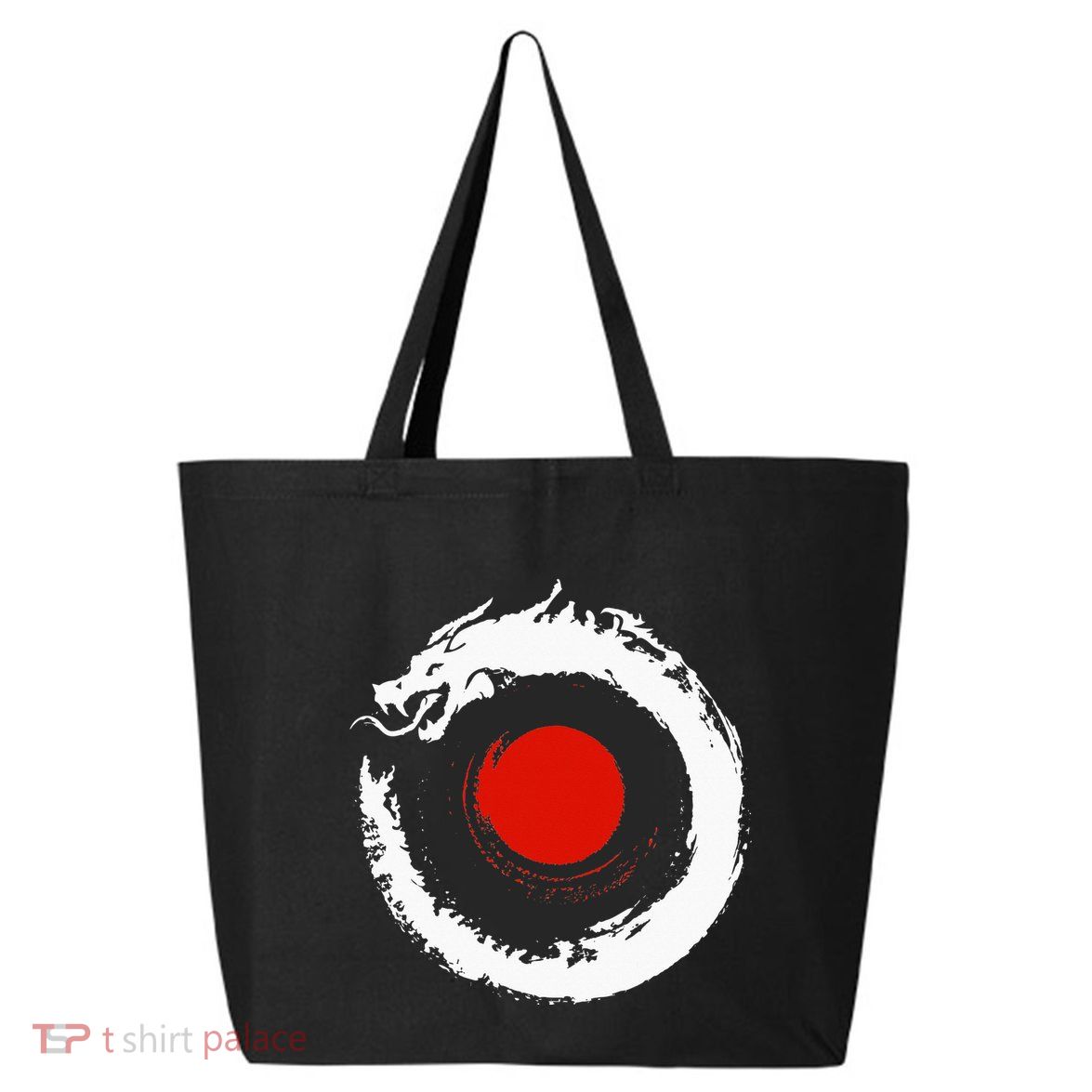 Dragon In Japanese Zen Buddhist Enso Circle 25L Jumbo Tote