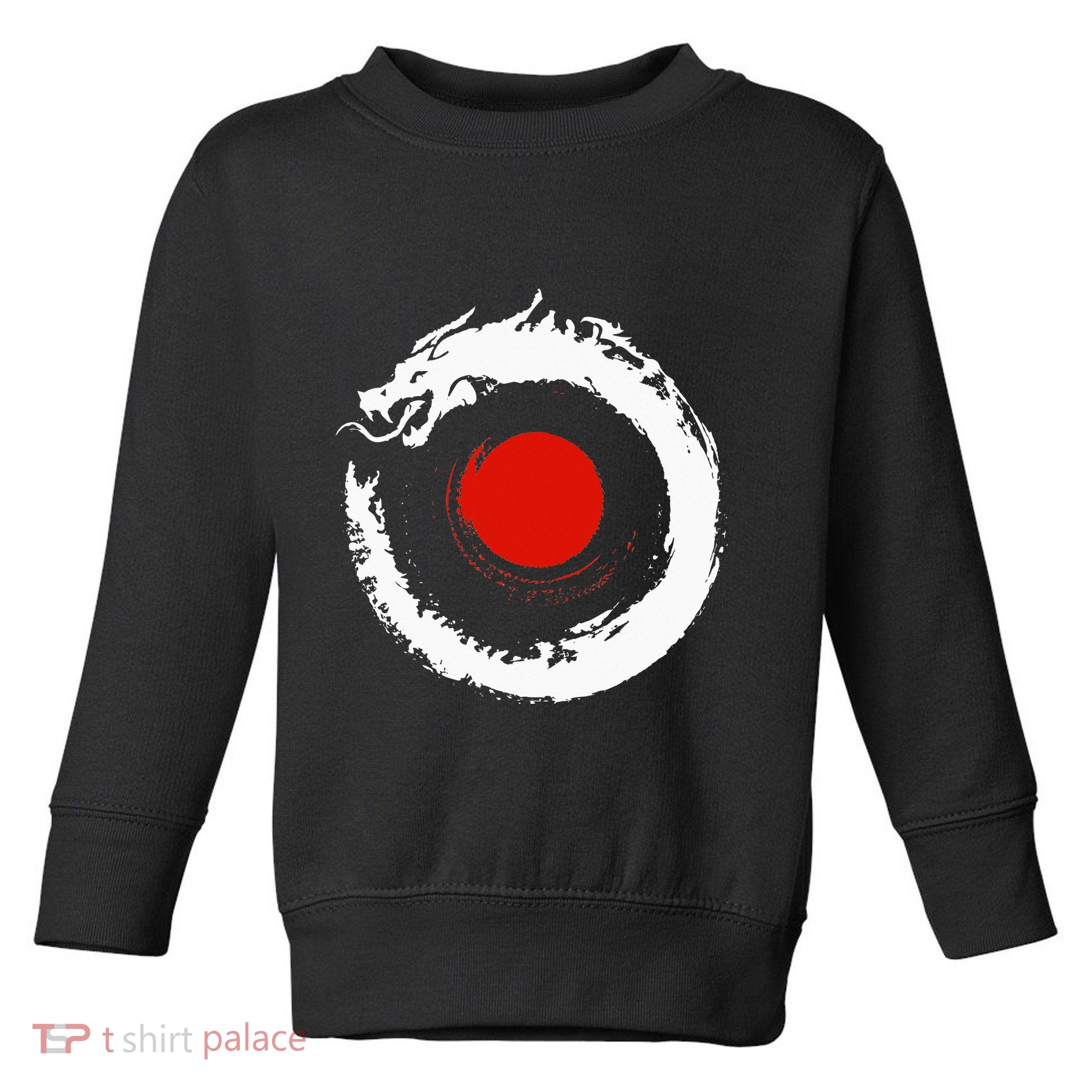 Dragon In Japanese Zen Buddhist Enso Circle Toddler Sweatshirt