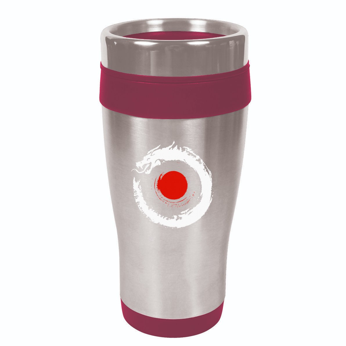 Dragon In Japanese Zen Buddhist Enso Circle 16oz Travel Tumbler